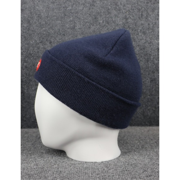 Supreme Knit Winter Beanie Hat Adult Unisex One Size Navy Blue Bubble Logo EUC - Picture 3 of 6